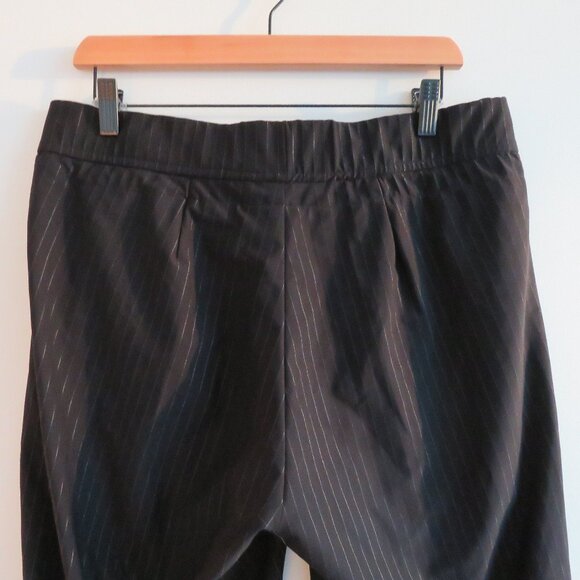 RAFFAELLO ROSSI Candy Pants in Black Pinstripe Travel Lounge Athleisure Sz 14 - Picture 11 of 13
